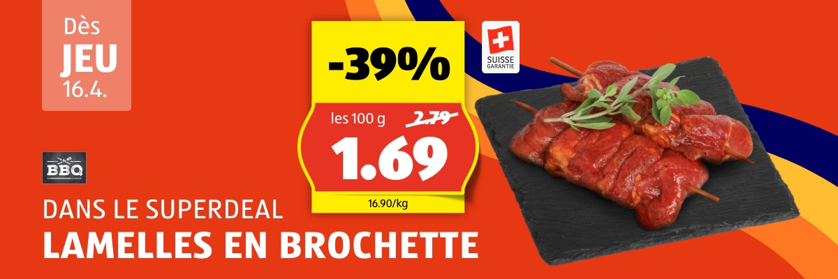 SuperDeal dès jeudi 16.4.