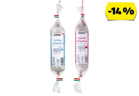 Téliszalámi, 400 g/darab