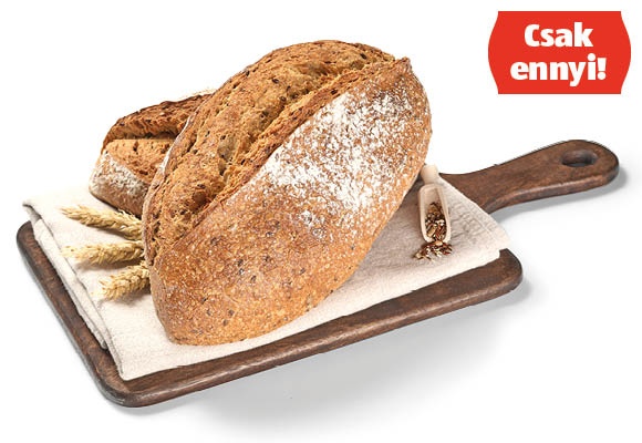 AZON MELEGÉBEN Sokmagvas vadkovászos vekni, 450 g/darab