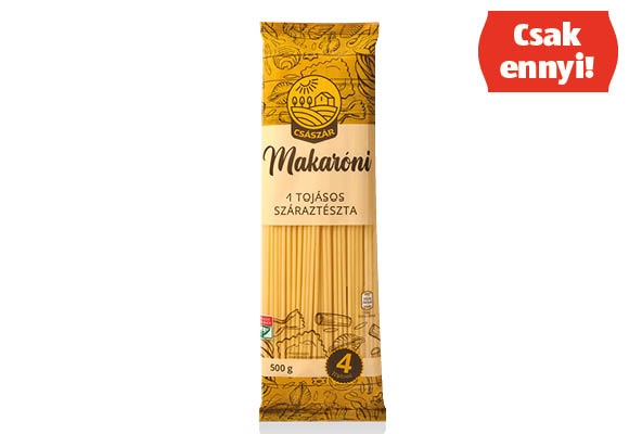 CSÁSZÁR Makaróni, 500 g/csomag