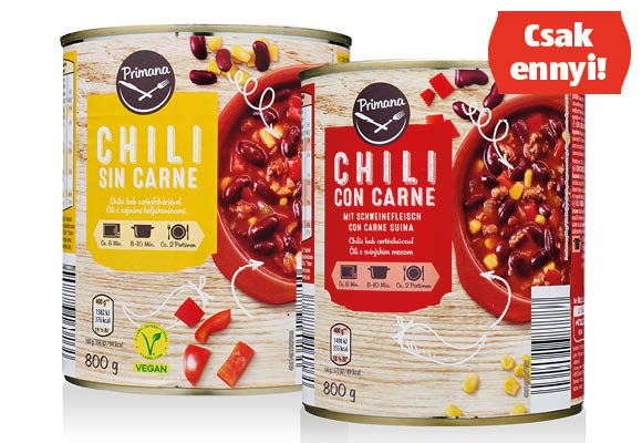PRIMANA Egytálétel, 800 g/doboz