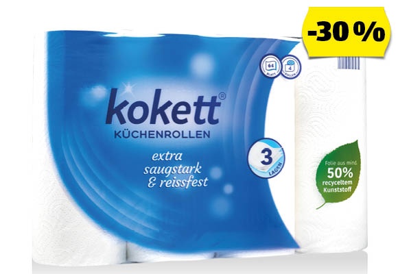 KOKETT Konyhai papírtörlő, 4 tekercs/csomag