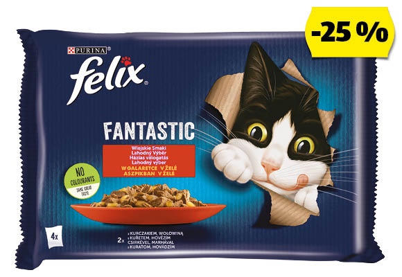 FELIX Alutasakos macskaeledel, 4 x 85 g/csomag