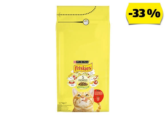 FRISKIES Száraz macskaeledel, 1,7 kg/csomag