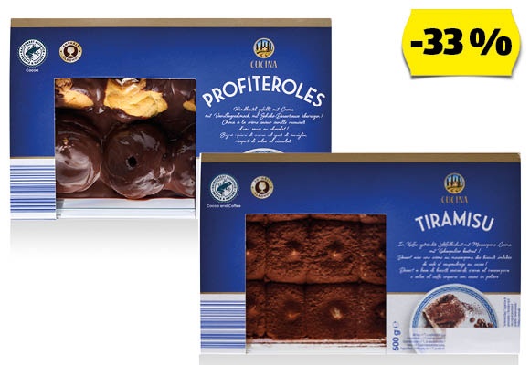 CUCINA Olasz desszert, 500 g vagy 450 g/doboz