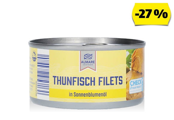 ALMARE SEAFOOD Tonhalfilé, 185 g (140 g)/doboz