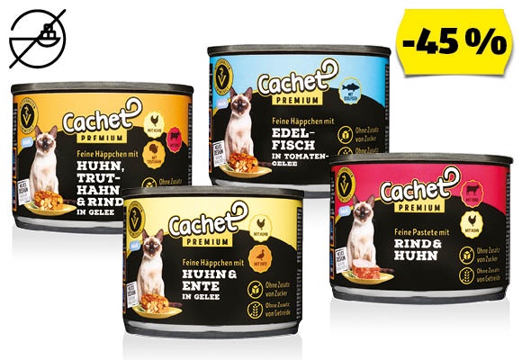 CACHET PREMIUM Macskaeledel,  205 g/doboz