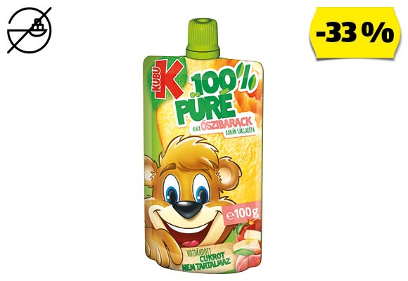 KUBU Gyümölcspüré, 100 g/tubus