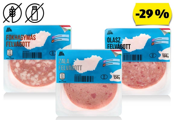 Sertésfelvágott, 150 g/csomag