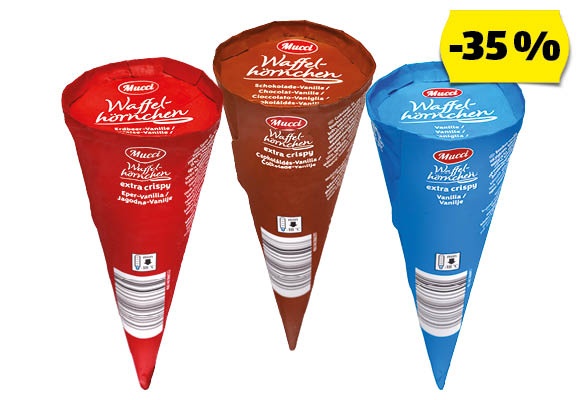 MUCCI Tölcséres jégkrém, 120 ml/darab