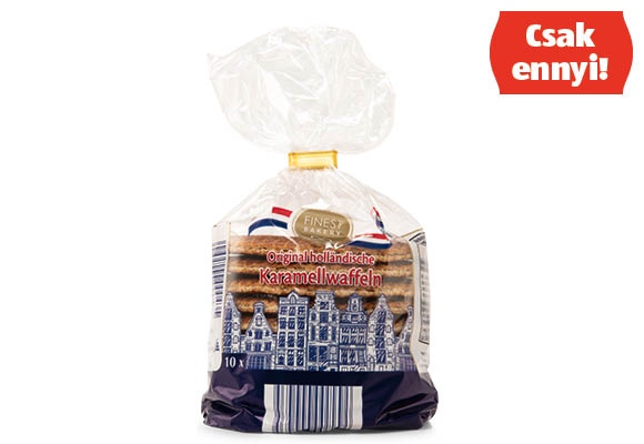 FINEST BAKERY Karamellás ostyaszelet, 400 g/csomag
