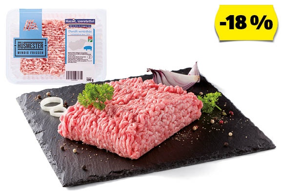 HÚSMESTER Friss darált sertéshús, 500 g/tálca