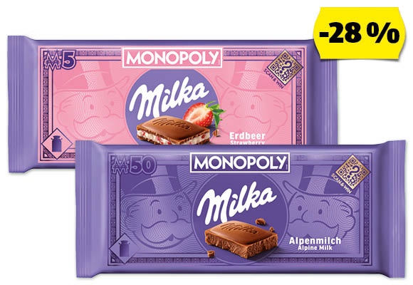MILKA Táblás csokoládé, 100 vagy 90 g/darab
