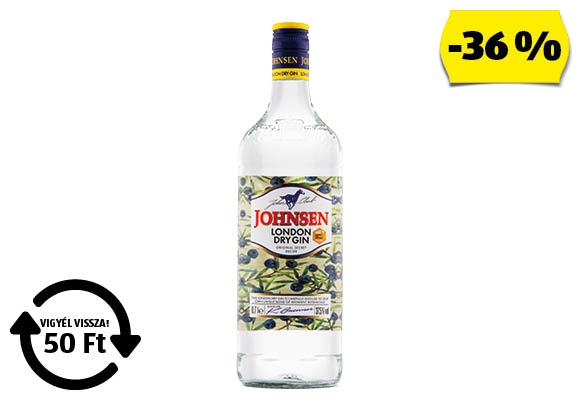 JOHNSEN London dry gin, 0,7 l/üveg