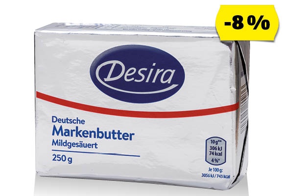 DESIRA Márkázott vaj, 250 g/darab
