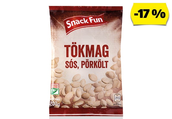 SNACK FUN Pörkölt, sózott tökmag, 200 g/csomag