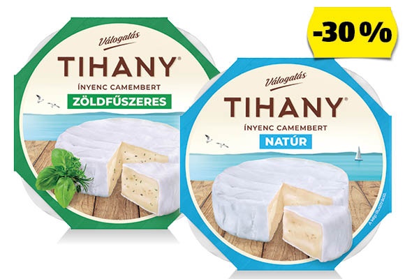TIHANY VÁLOGATÁS Ínyenc camembert, 120 g/darab
