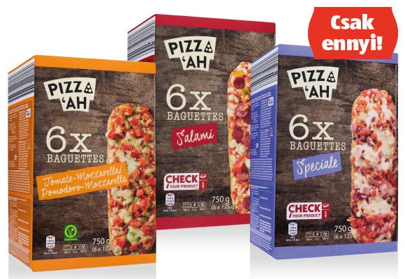 PIZZ‘AH Bagett, 6 x 125 g/doboz