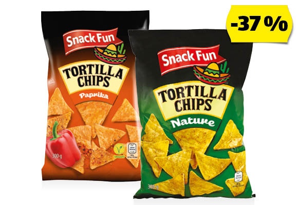 SNACK FUN Tortillachips, 300 g/csomag