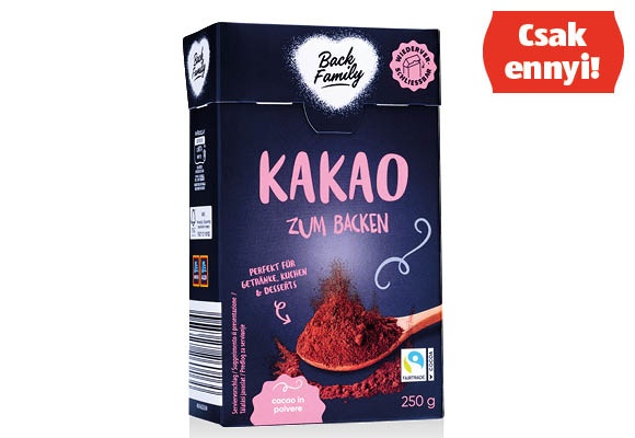 BACK FAMILY Kakaópor, 250 g/doboz