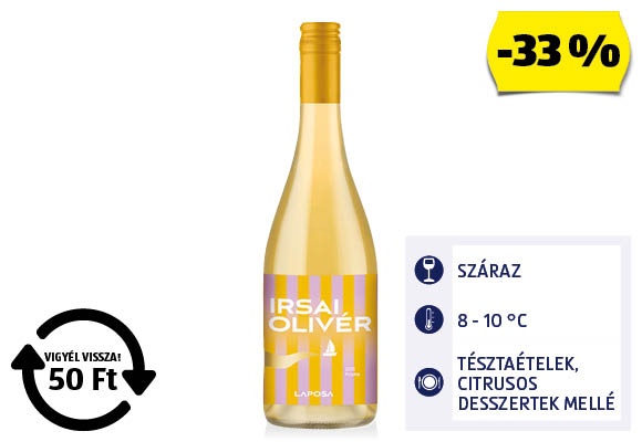 BALATON Laposa Irsai Olivér, 0,75 l/üveg