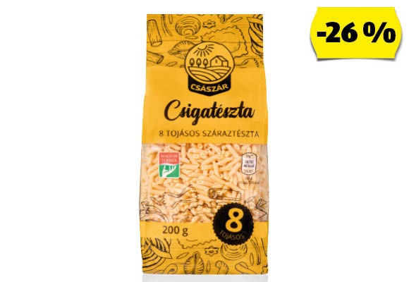 CSÁSZÁR Csigatészta, 200 g/csomag