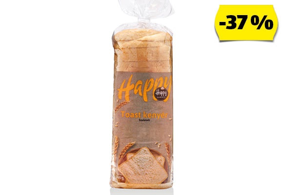 HAPPY HARVEST Toastkenyér, 500 g/csomag 