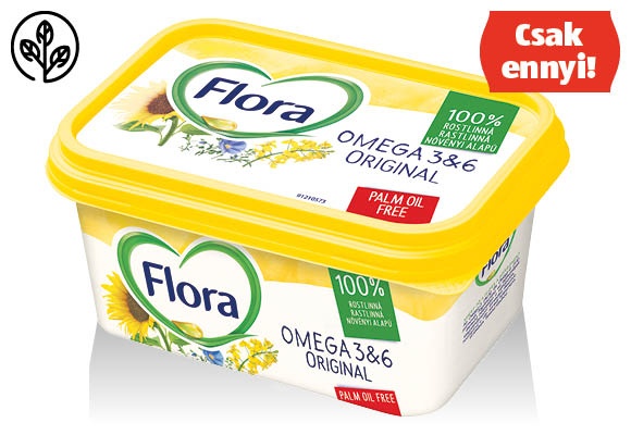FLORA Margarin, 400 g/tégely