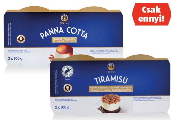 CUCINA Olasz desszert, 2 x 100 g/csomag