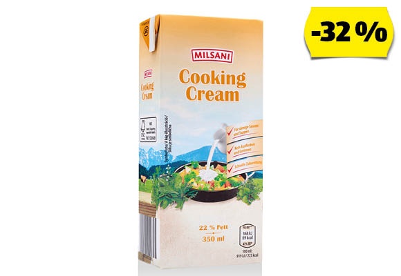 MILSANI Főzőtejszín, 350 ml/doboz 