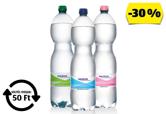 AQUITAS Ásványvíz, 1,5 l/palack