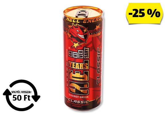 HELL Energiaital, 0,25 l/doboz
