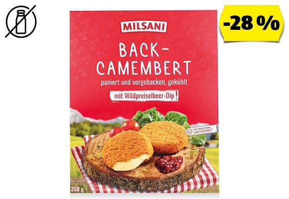 MILSANI Panírozott camembert sajt, 350 g/doboz