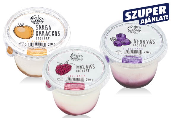 CSERPES SAJTMŰHELY Élőflórás joghurt, 250 g/pohár