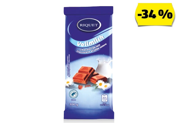 RIQUET Tejcsokoládé, 100 g/darab