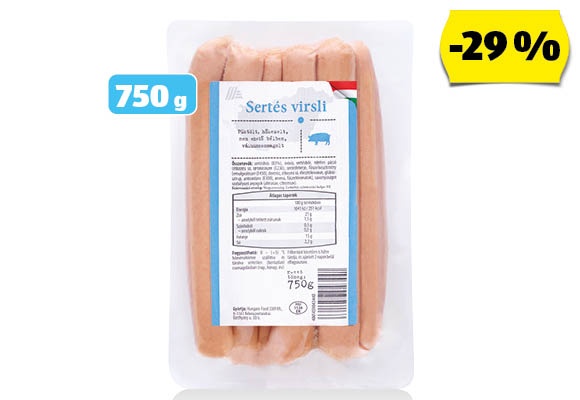 Sertésvirsli, 750 g/csomag