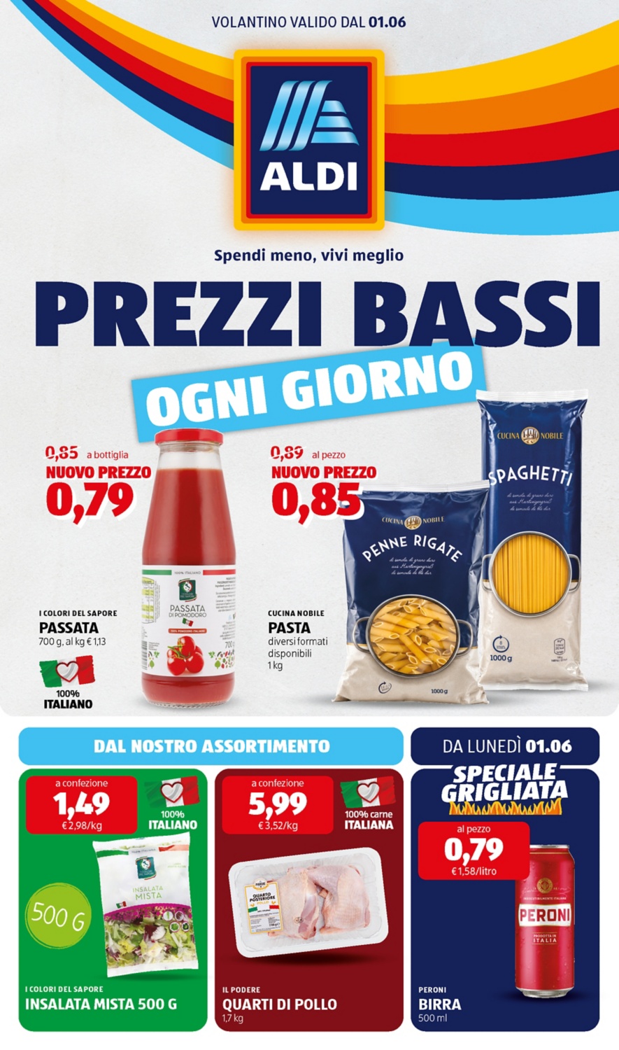 Scopri tutti i prodotti da lunedì 1 giugno