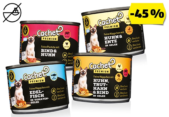 CACHET PREMIUM Macskaeledel, 205 g/doboz