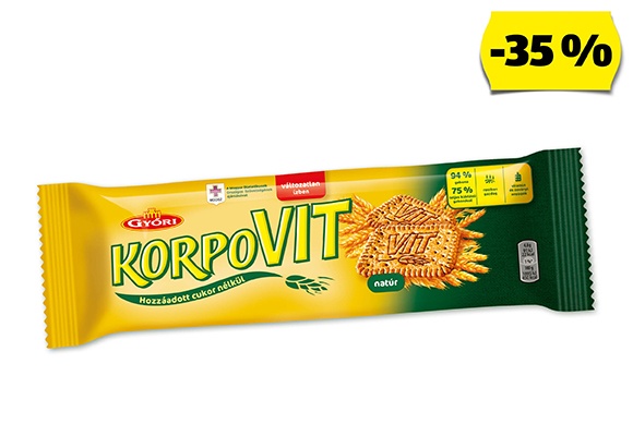 GYŐRI Korpovit keksz, 174 g/csomag
