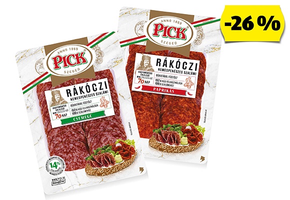 PICK Rákóczi szalámi, 80 g/csomag 