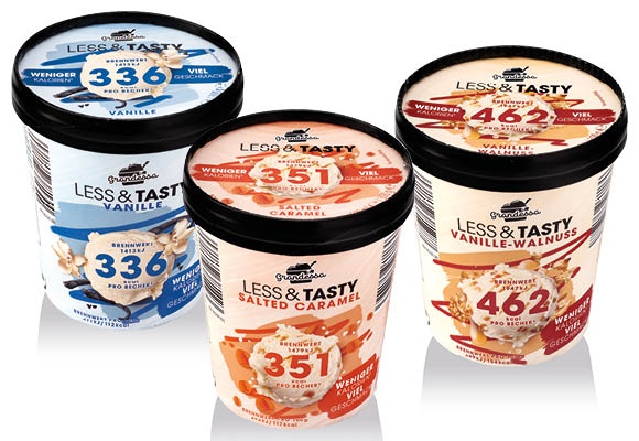 GRANDESSA Less & Tasty jégkrém, 500 ml/pohár