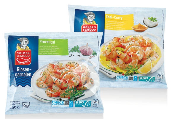 GOLDEN SEAFOOD Garnélarák, 250 g vagy 225 g/csomag