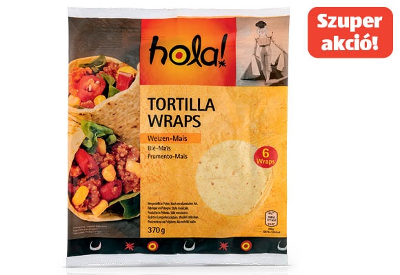 HOLA! Tortilla wraps mexikói módra, 6 darab/csomag