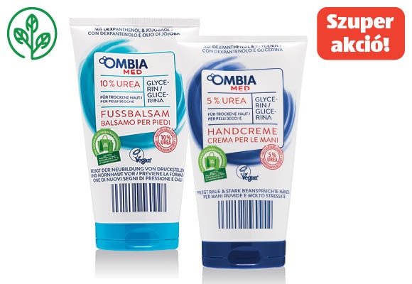 OMBIA MED Urea kéz- vagy lábápoló krém, 150 ml/tubus