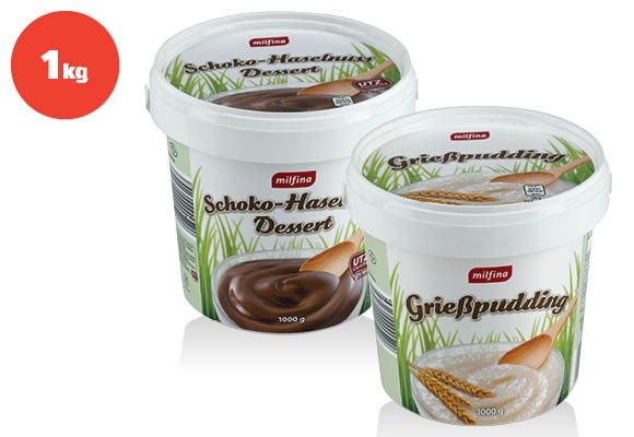MILFINA Joghurt vagy desszert, 1 kg/vödör