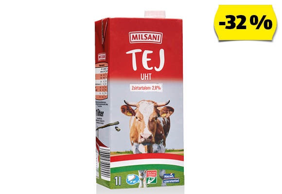 MILSANI UHT tej, 1 l/doboz