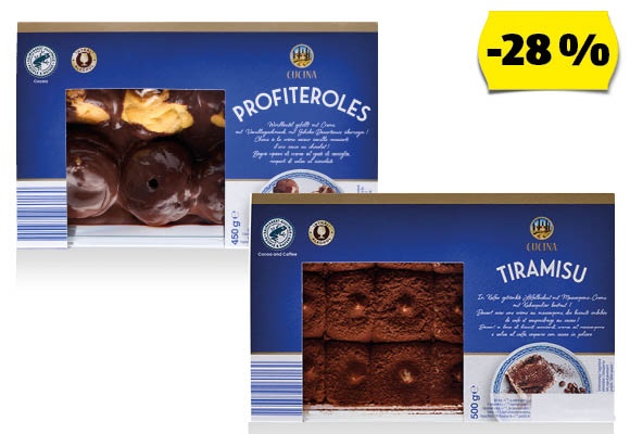CUCINA Olasz desszert, 500 g vagy 450 g/doboz
