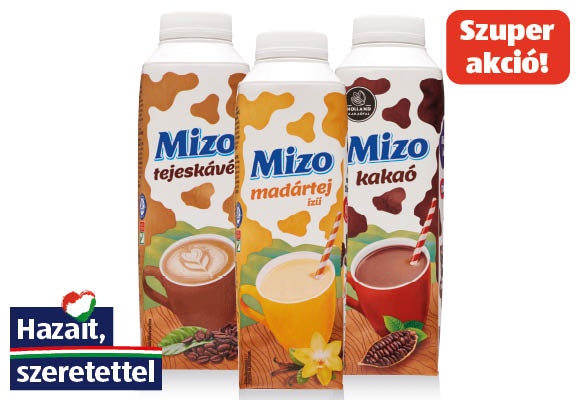 MIZO Tejital vagy kakaós ital, 450 ml/doboz