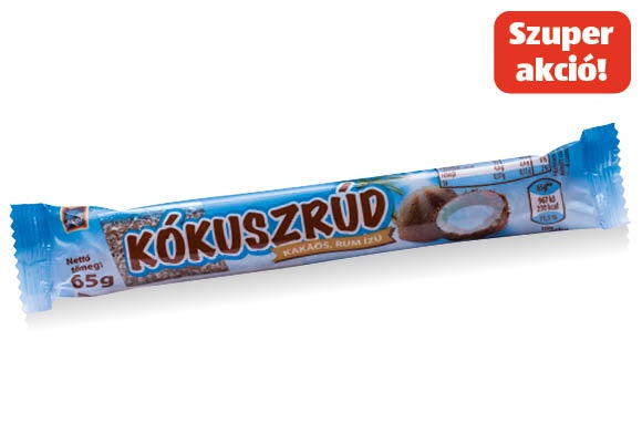 Kókuszrúd, 65 g/darab