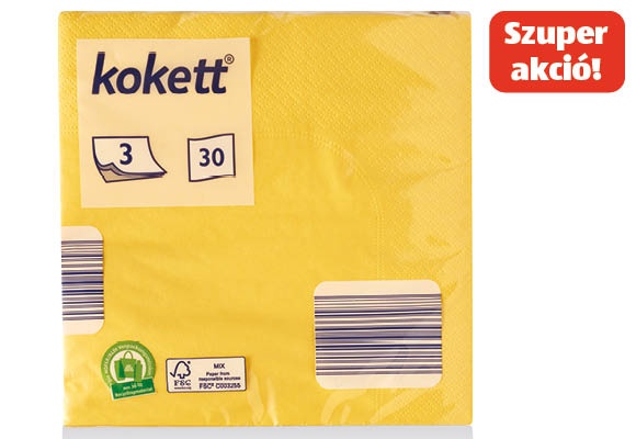 KOKETT Szalvéta, 30 darab/csomag